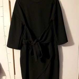 Boohoo Plus Kimono Sleeve Wrap Over Midi Dress